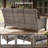 Prunier 9-Piece Outdoor Wicker Patio Conversation Set With Square Fire Pit, 3-Seat Sofa, Ottomans, 4 Swivel Gliders And Side Table-1041099505-1041099517