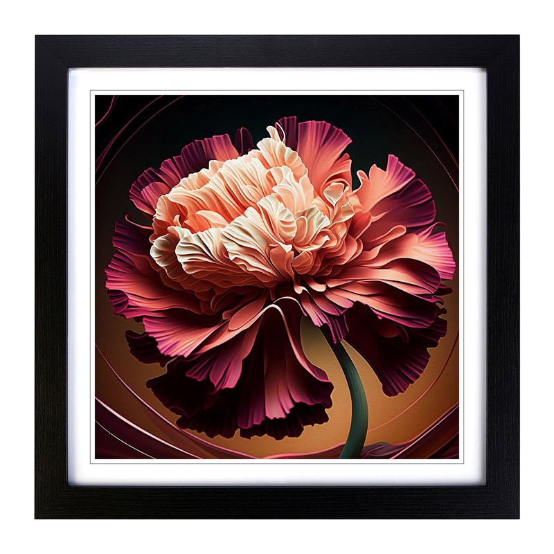 Single Picture Frame Print on Wood, Black