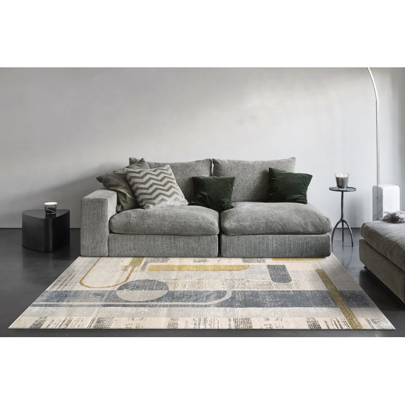 Tapis à motif géométrique, Rectangle 7 pi 10 po x 10 pi 10 po