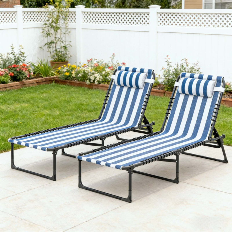 2 chaises d'extérieur, 2 chaises pliantes, 2