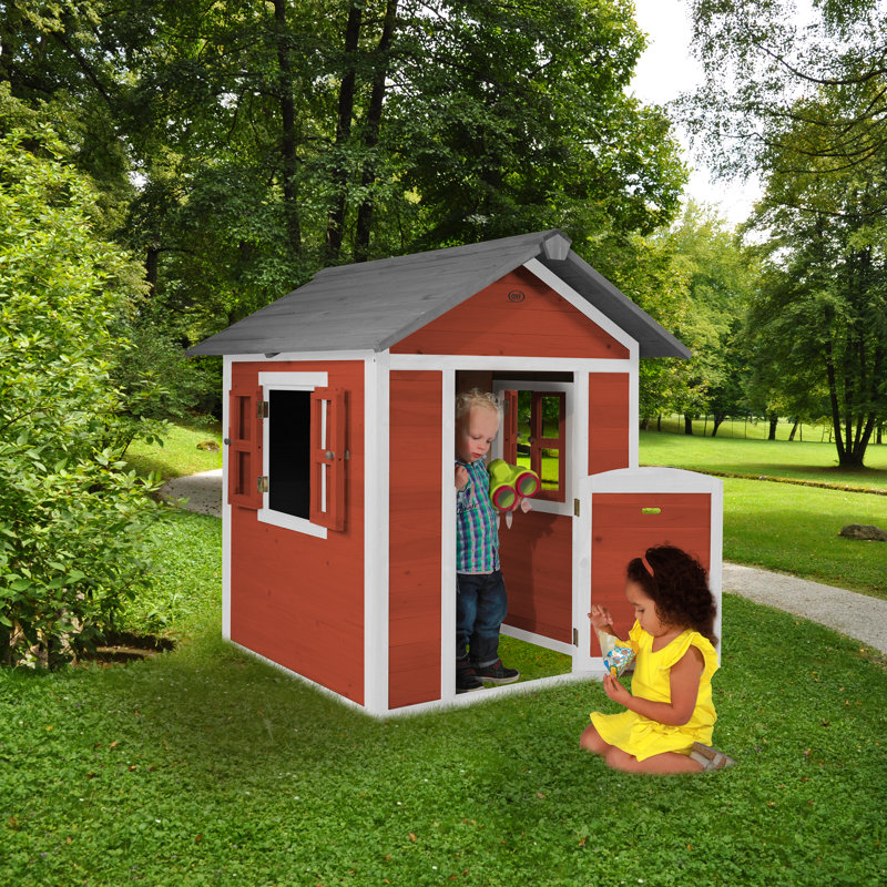 Step2 111cm W x 135cm D Outdoor Hemlock Wood Playhouse, Red