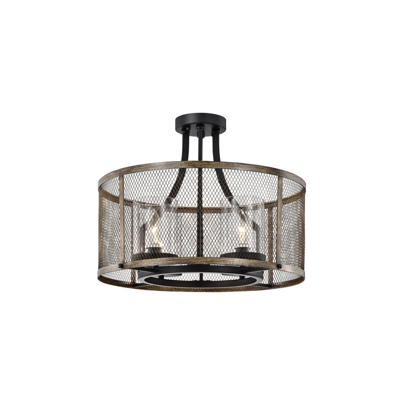 Plafonnier semi-encastré 20 po 4 lumières Sanket