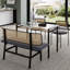 Alecsis Glass Top Metal Base Dining Table
