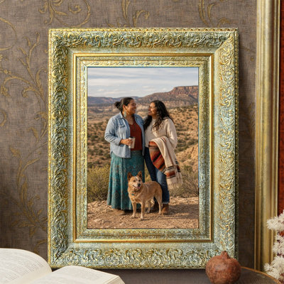 Antique Gold 3 PCS 5" x 7" Everyday Picture Frame with Horizontal or Vertical Display