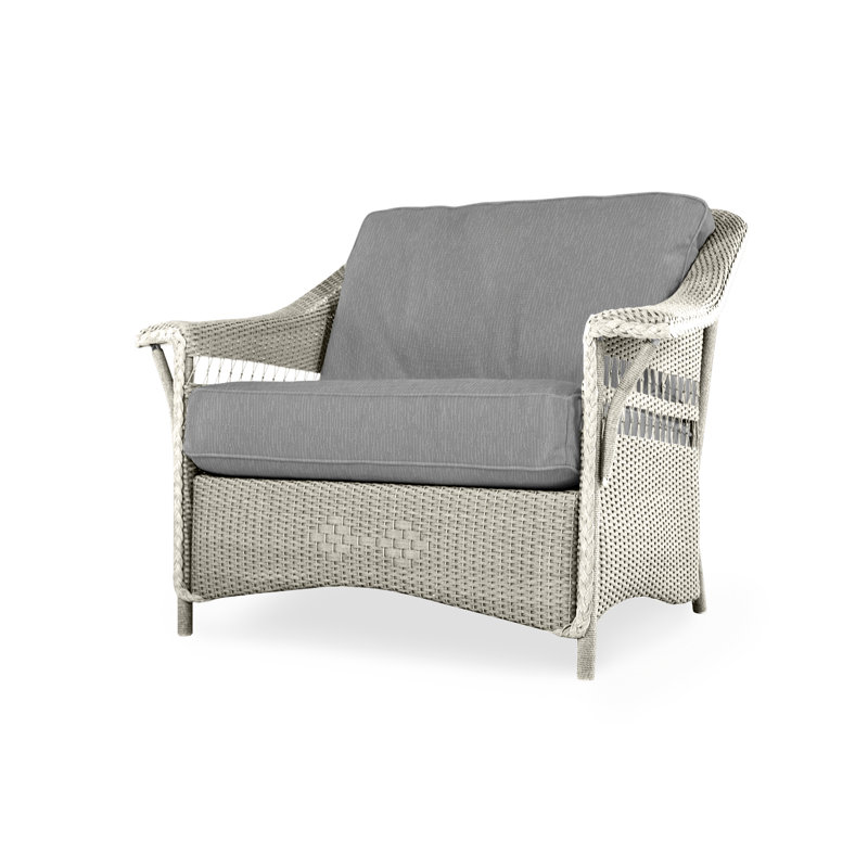 Nantucket Outdoor Lounge Chair, Sandberg Navy, Linen