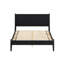 Lit plateforme en bois noir Mid-Century