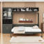 Lit escamotable en bois avec canapé et armoire et port USB-1117803998-1117803995