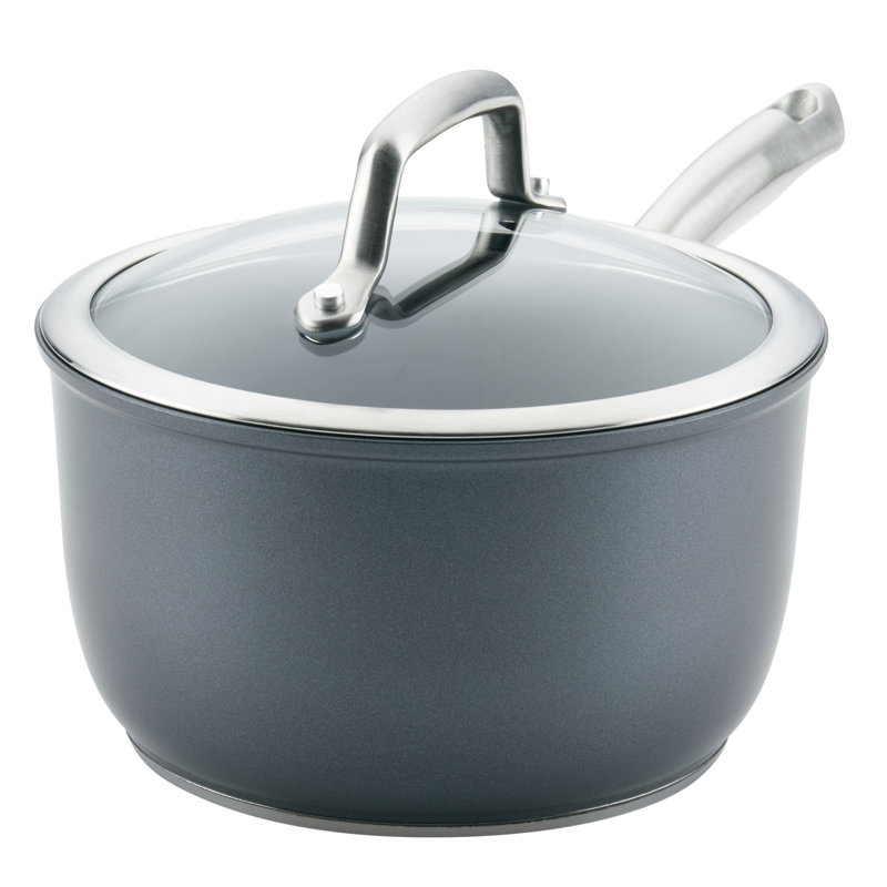 Anolon Accolade Forged Hard Anodized Nonstick Induction Sauce Pan with Lid, 2.5 Quart