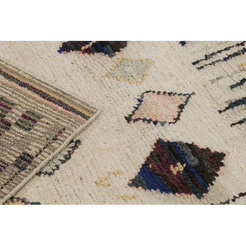 Moroccan Handmade Kilim Silk and Wool Geometric Area Rug, Runner 2'6" x 8'