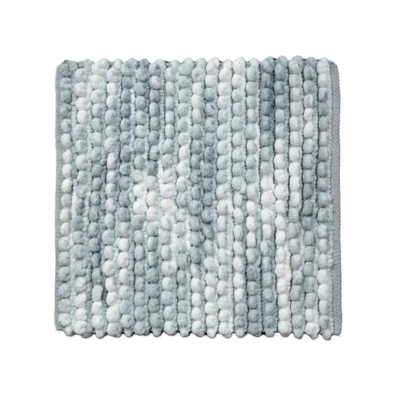Rylann Marble Square Bath Mat, Grey