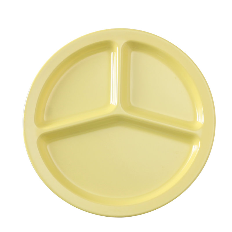 Plat de service en mélamine Nessico, Jaune