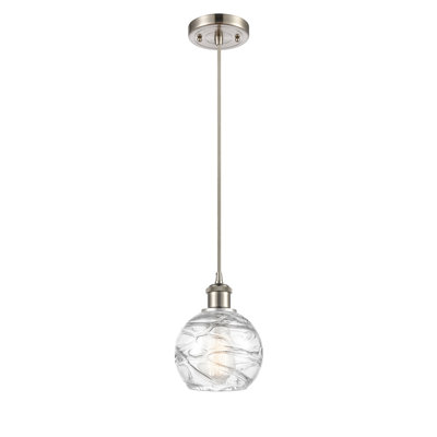 Essex - 1 lumière - 15 cm - Nickel satiné brossé - Suspension par cordon - Mini suspension