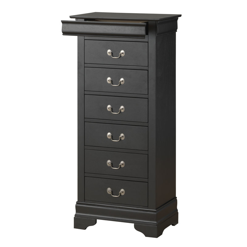 Louis Phillipe 7 Drawer Lingerie Chest, Black