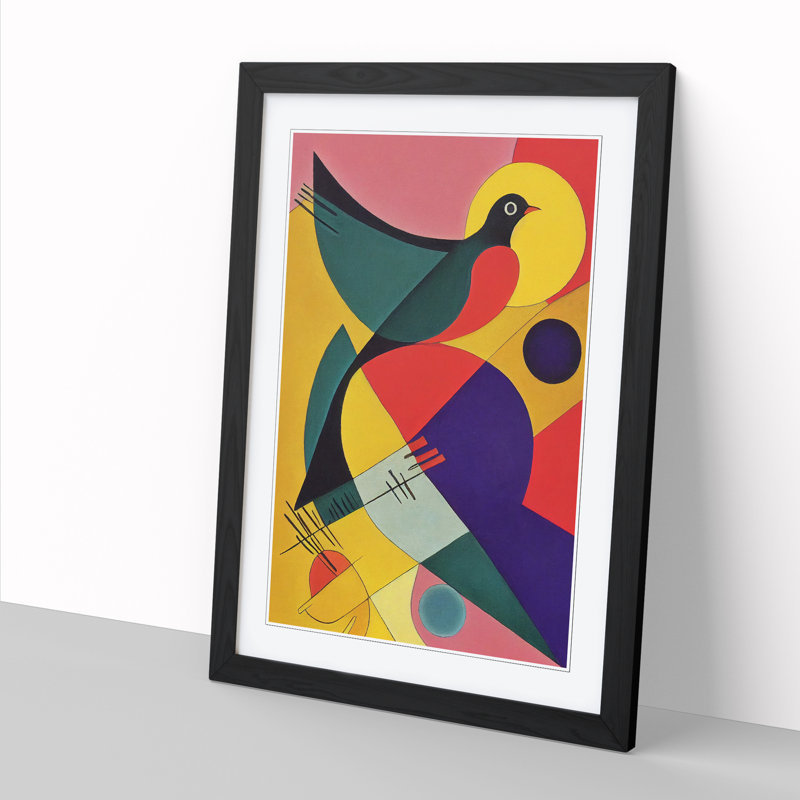 Wilridge Dove Bird Abstract Painting 1 Piece Wall Art, 64" H x 46" W, Brown