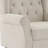 Duward Upholstered Beige Button Tufted Wingback Accent Chair with Rolled Arm and Thick Padded Cushion-541319379