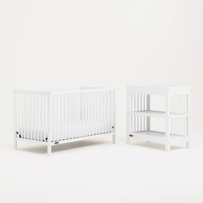Graco Teddi 5-In-1 Convertible Crib And Teddi Changing Table 2-Piece Nursery Set