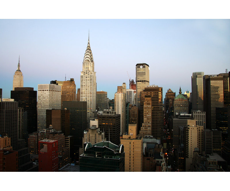 Vue de la ville de New York, H 27 po x l 40 po