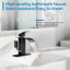 Robinet de lavabo de salle de bain à poignée simple avec bonde noire