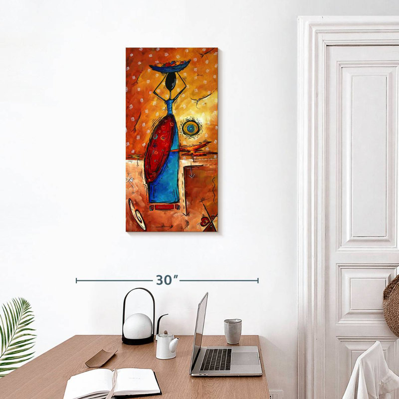 La reine d'Afrique, H 30 po x l 15 po
