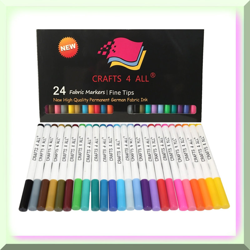 24 Fade-Free Fabric Markers Set