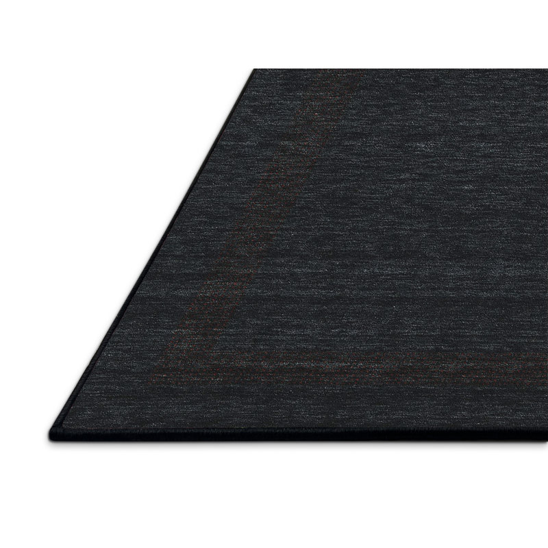 Tapis de zone noire contemporaine, Rectangle 8 pi x 10 pi