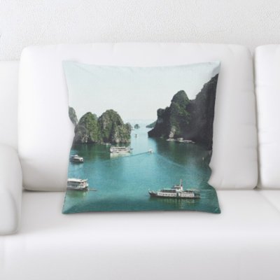 Evander Microsuede Reversible Throw Pillow