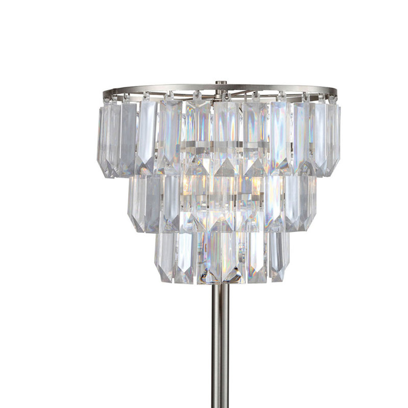 Calne Table Lamp, Light Silver, 27.5" H x 5" W x 5" D