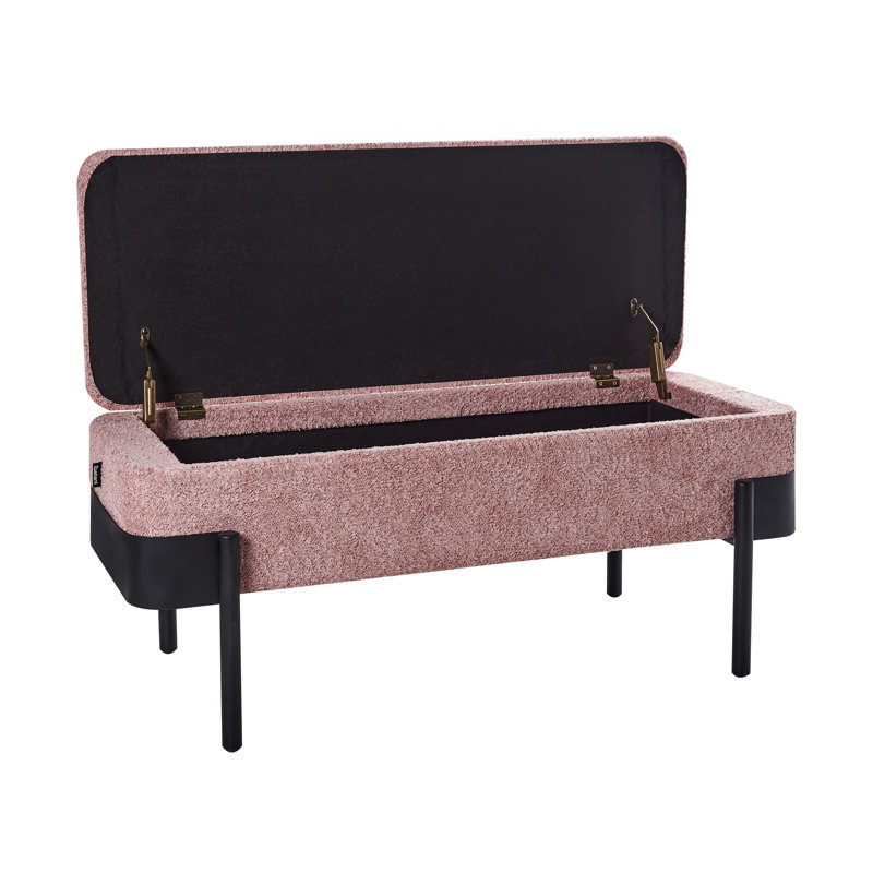 Storage Bench WARREN Chenille, Pink