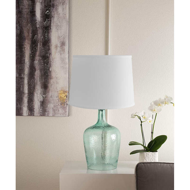 Lampe de table en verre, Blanc