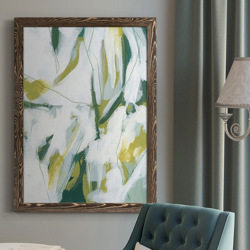Bertello Emerald Ice I, reproduction d'art sur toile, H 37,5 po x l 27,5 po x P 1 po, Cadre noyer