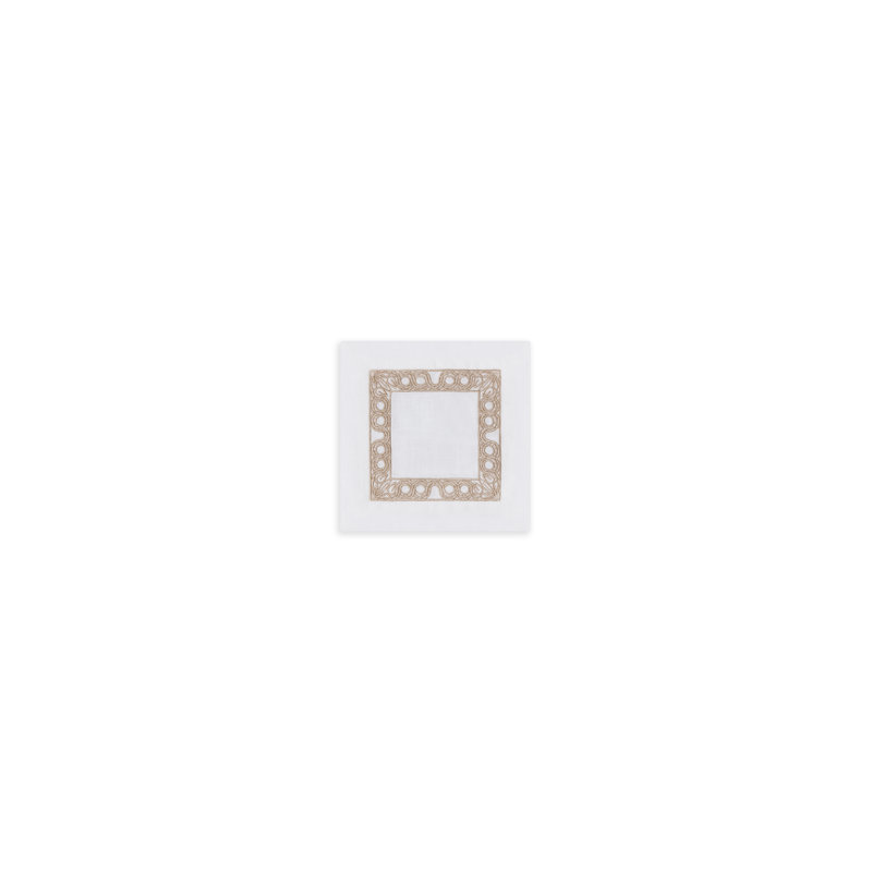 Anatolia Scroll Border Embroidered Cocktail Napkin