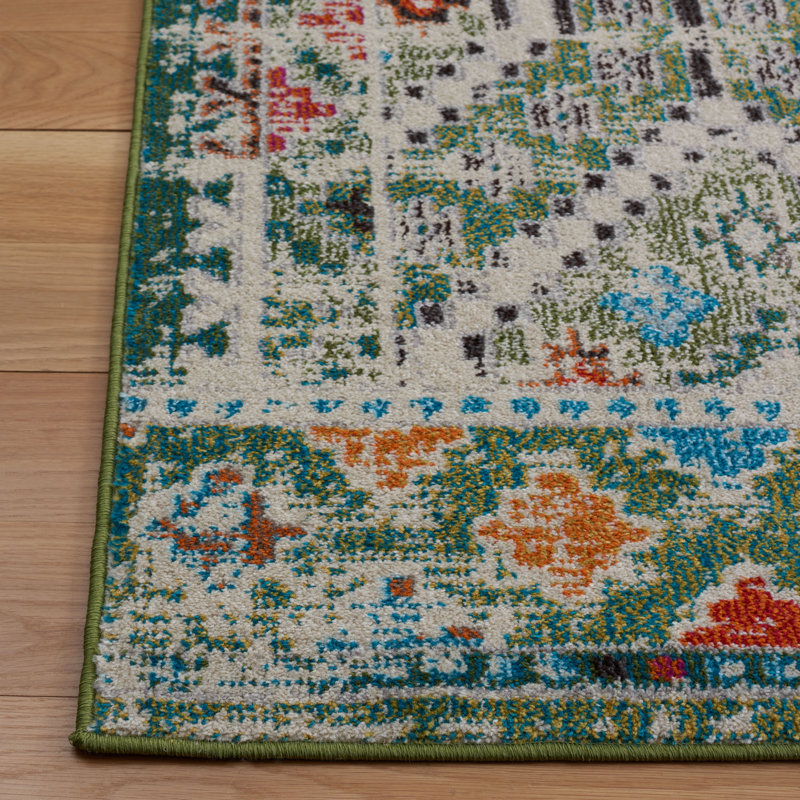 Blue Hand-knotted Synthetic 8' x 10' Rectangular Rug
