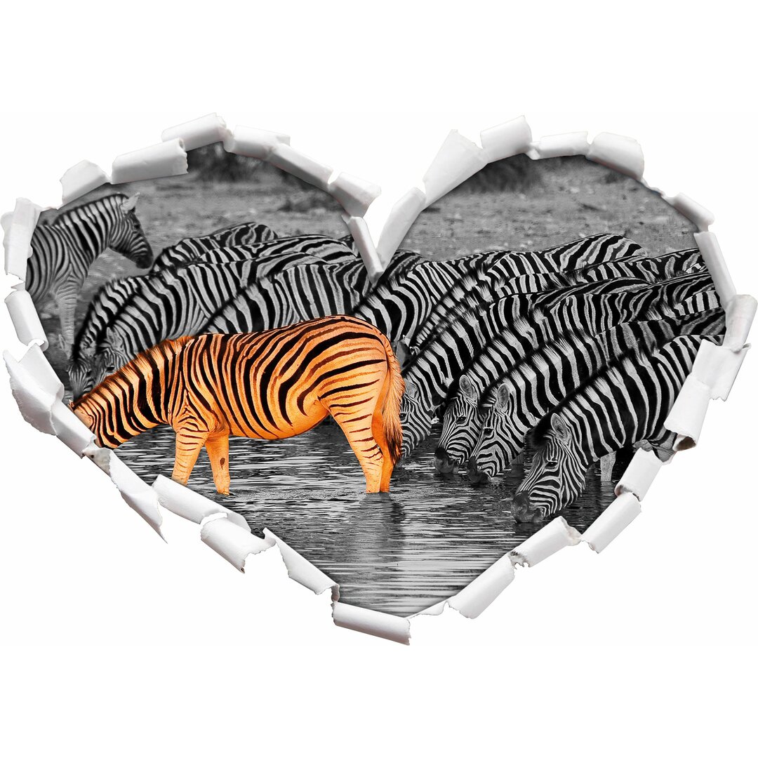 Wandtattoo Zebras an der Wasserstelle