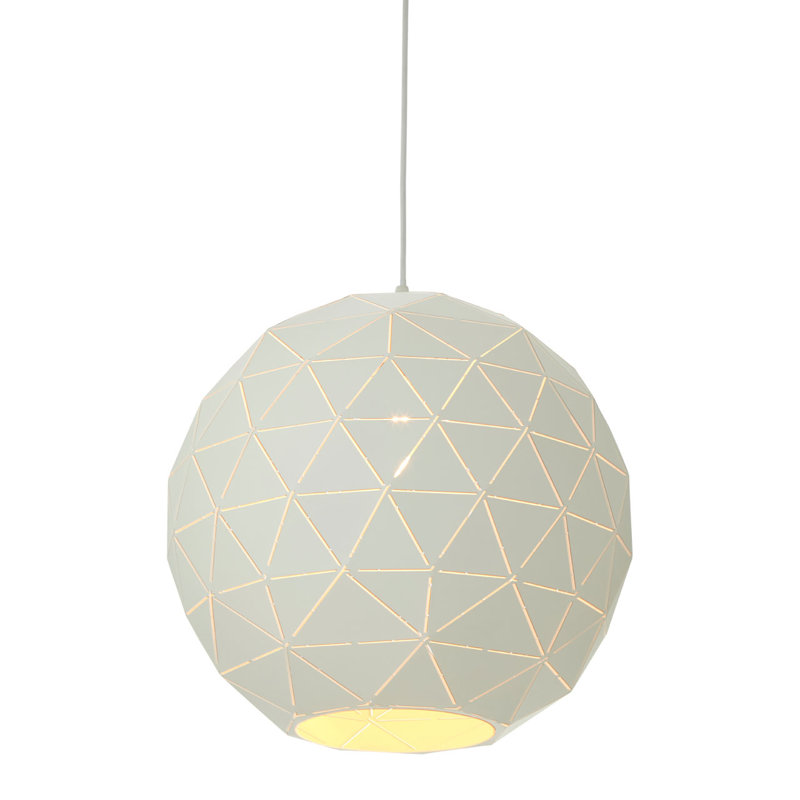 Cosima 1 - Light Single Pendant, Sandy White/White, Sandy White