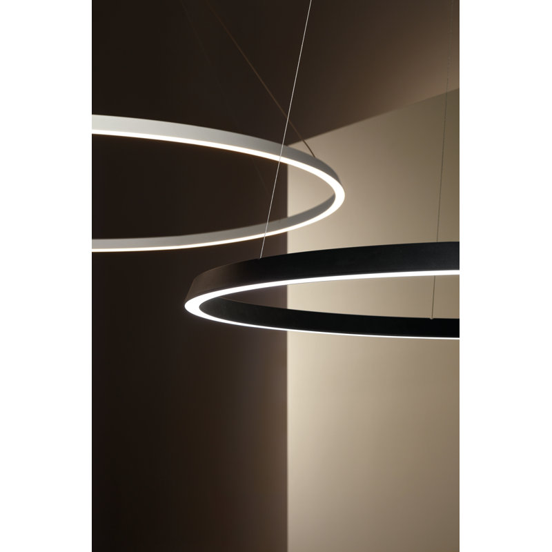 Circular 1 - Light LED Chandelier, 3000K, White, White