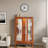 Curio Cabinet With 2 Tempered Glass Doors, Adjustable Shelves And Led Light-1689551076