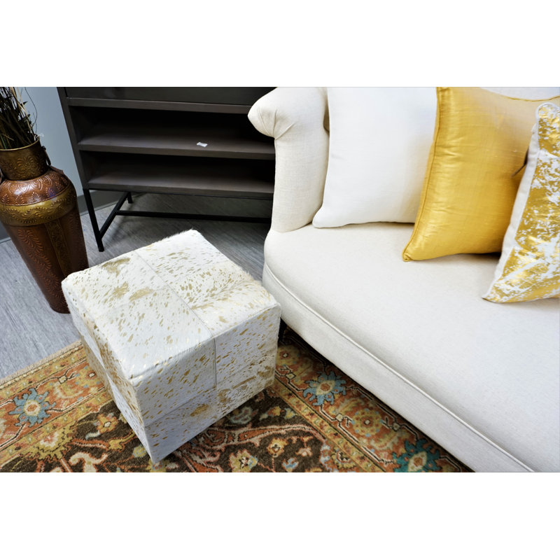 Cube en cuir Elisabeth