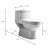 Whitehaus Collection Magic 1.6 Gallons GPF Elongated Comfort Height Floor Mounted One-Piece Toilet (Seat Included)