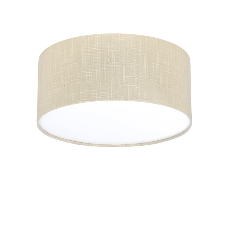 Davidde Fabric Flush Mount, Relief Beige