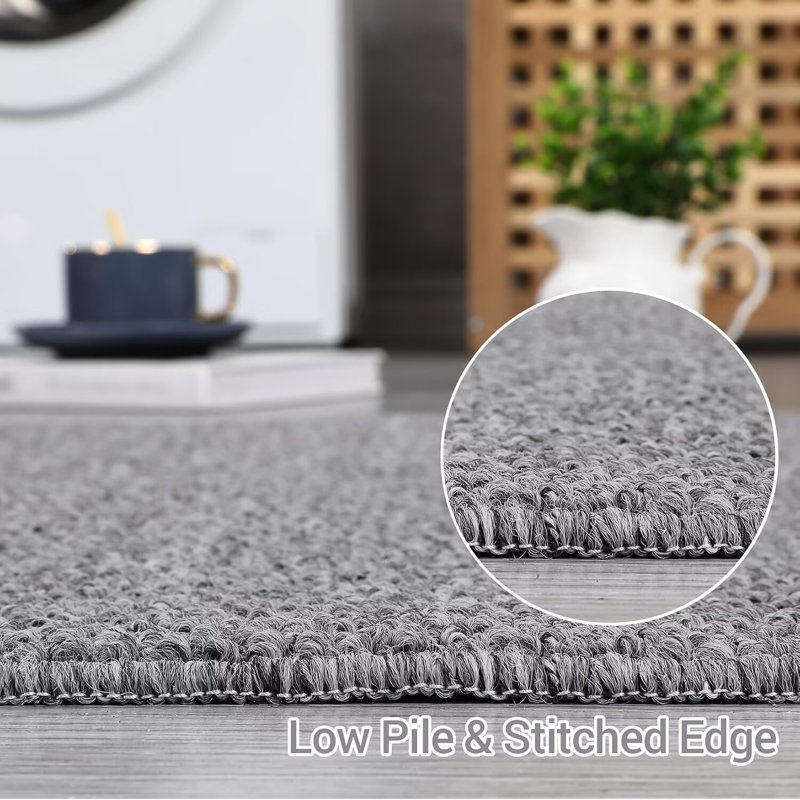 Washable Area Rug for Living Room Solid Textured Vintage Rug Non Slip Throw Rugs Bedroom Rug, Rectangle 5' x 7'