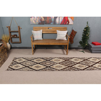 Handmade Turkish Rug With Tribal Pattern Makes Your Corridor Or Hallway Warm And Inviting