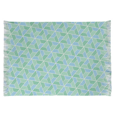 Tapis vert/bleu de la surface trapézoïdals Mcguigan