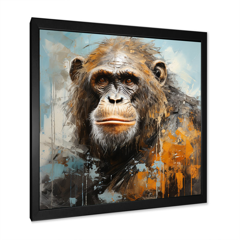 Orang-outan orang-outan, Cadre simple noir, H 24 po x l 24 po x P 1 po