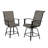 PVC-Coated Polyester 24 Swiveling Patio Bar Stool-432598929