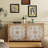 60-Inch Wood Accent Cabinet with 4 Doors, Antique White and Brown, Versatile Storage for Modern Homes