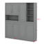 Lit escamotable simple avec armoire supérieure, tablettes, ports USB et lumière-2967574