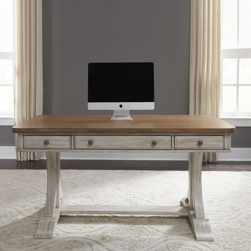 Ensemble de bureau d'écriture rectangulaire avec huche 3 pièces Harlowe