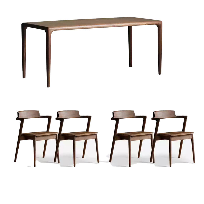 All solid wood multifunctional table set, 29.52"H x 70.86"L x 31.49"W