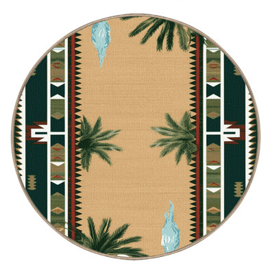 Washable Desert Oasis Southwestern Area Rug