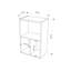 Sereta 68cm H x 44cm W Floating Bookcase-1947305183